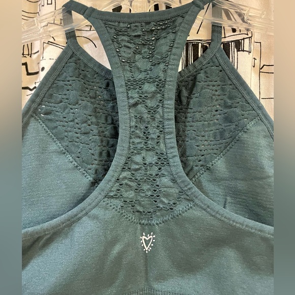 Betsey Johnson Bra Performance Racerback Fitness Sports Jade Teal Size Medium - Picture 6 of 13